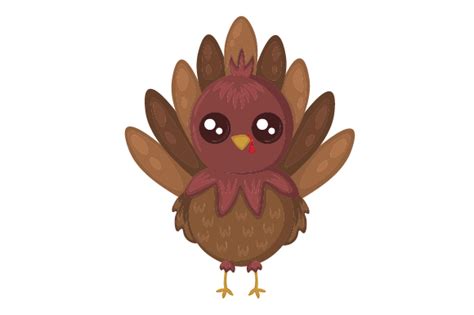 Kawaii Thanksgiving Turkey Svg Cut File By Creative Fabrica Crafts