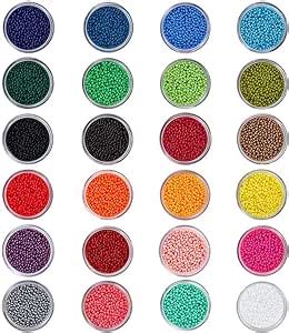 Pandahall Elite Bo Tes Couleurs Perles De Rocaille En Verre