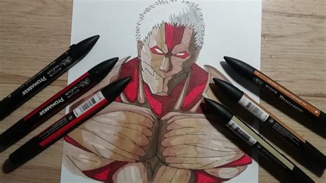 Je dessine le titan cuirassé de l attaque des titans YouTube