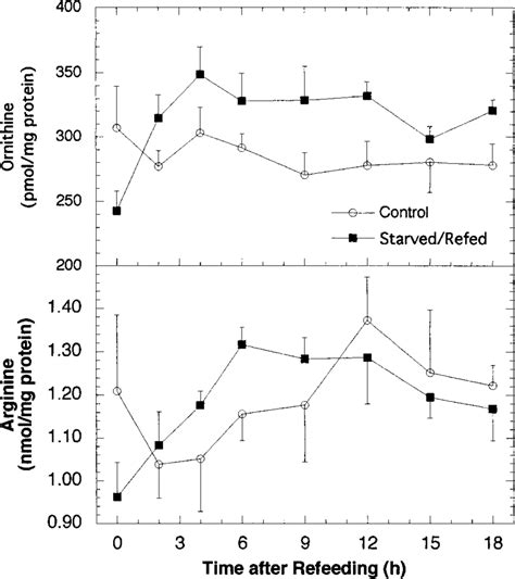 Ornithine And Arginine Levels In Rat Colonic Mucosa After Refeeding