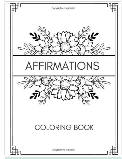 Affirmations Coloring Book Positive Affirmations Coloring Book 26