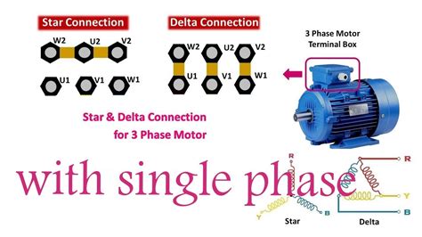 Three Phase Motor With Single Phase Star And Delta Wiring Youtube