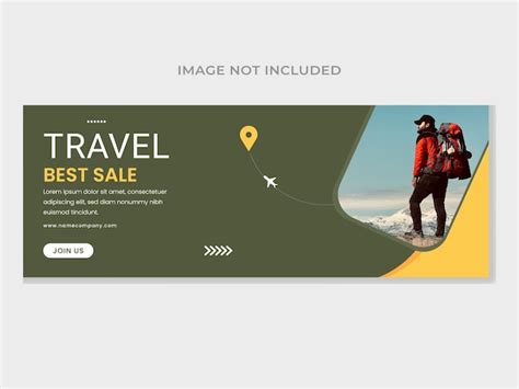 Premium Vector Travel Facebook Cover Design Template