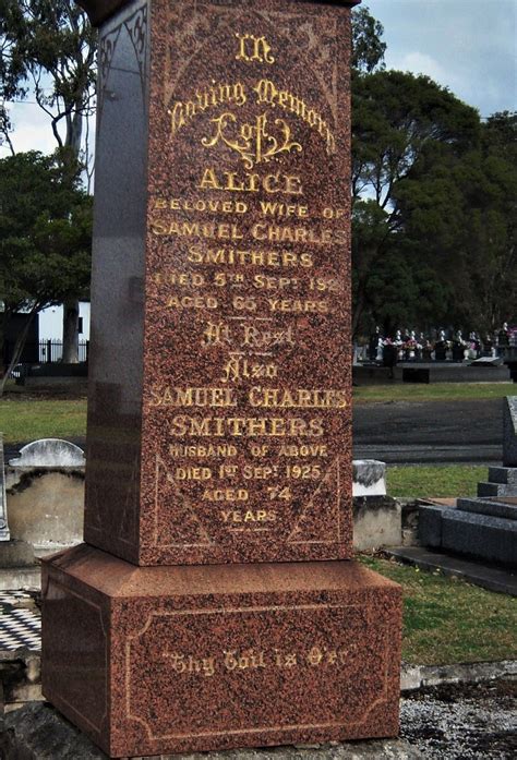 Alice Northfield Smithers 1855 1921 Find A Grave Memorial