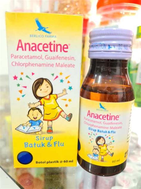 ANACETINE SIRUP OBAT BATUK PILEK FLU ANAK 60ml / obat batuk pilek anak ...