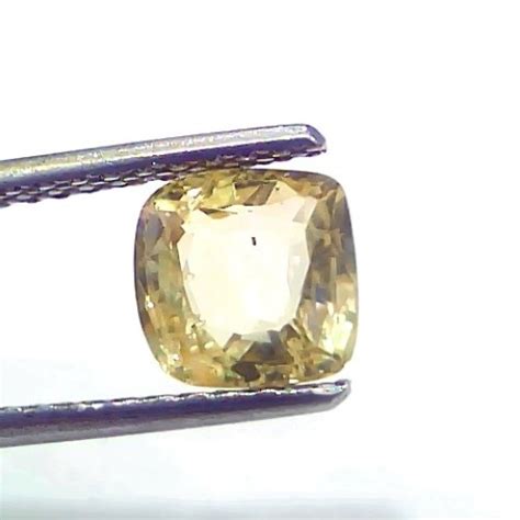 Ct Certified Unheated Untreated Natural Ceylon Yellow Sapphire