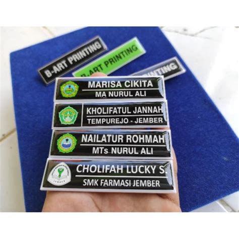 Jual New Cetak Name Tag Papan Nama Nama Dada Mewah Akrilik Resin Magnet