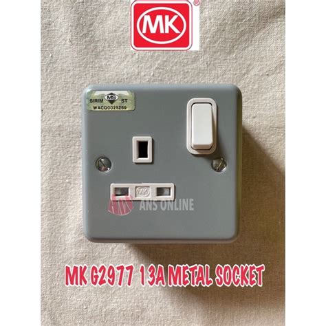 MK G2977 ALM METAL CLAD SWITCH SOCKET OUTLET BESI SOKET Shopee Malaysia