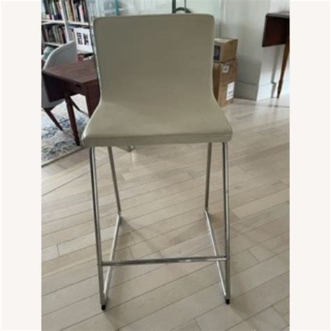 Ikea Bernhard Bar Stools X White Leather Aptdeco