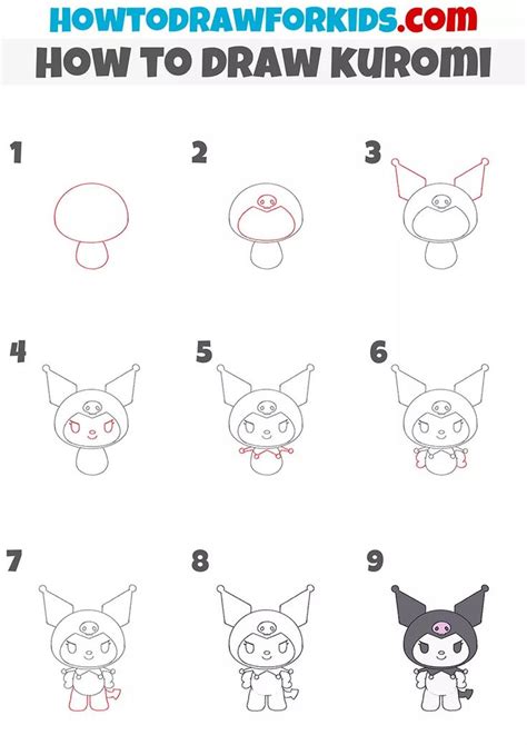 How to Draw Kuromi - Easy Drawing Tutorial For Kids | Easy drawings ...