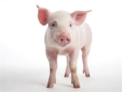 Premium AI Image | A pig isolated on a white background