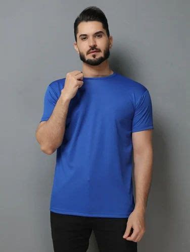 Plain Micro Polyester Round Neck T Shirt Available In All Color At Rs