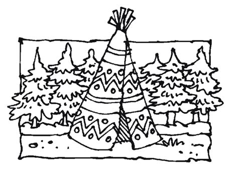 Teepee Coloring Pages - Coloring Home