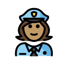 Woman Police Officer Medium Skin Tone Emoji