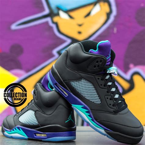 Air Jordan 5 Black Grape Leather Sample - Sneaker Bar Detroit