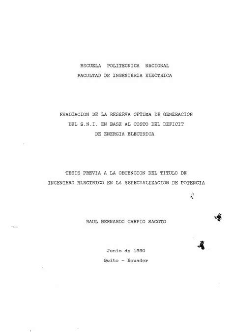 Pdf Escuela Polit Cnic Nacionaa L Facultad De Ingenier A El Ctrica