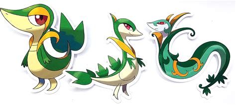 Amazon Snivy Servine Serperior 3 Vinyl Sticker Set