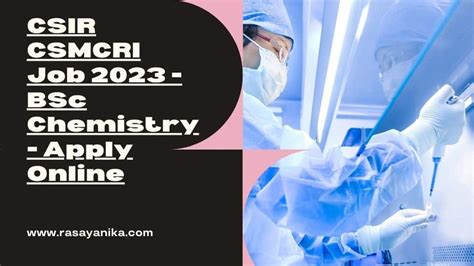 CSIR CSMCRI Job 2023 BSc Chemistry Apply Online