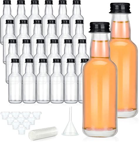 Amazon.com: Didaey 24 Pcs Mini Glass Liquor Bottles with Lids Small ...