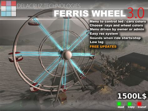 Second Life Marketplace Ferris Wheel Delacruz Technologies