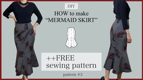 tutorial*free pattern*MERMAID skirt | Skirt pattern free, Mermaid skirt ...