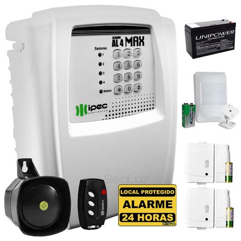 Kit Alarme Residencial Discadora Sensores Sem Fio Bateria