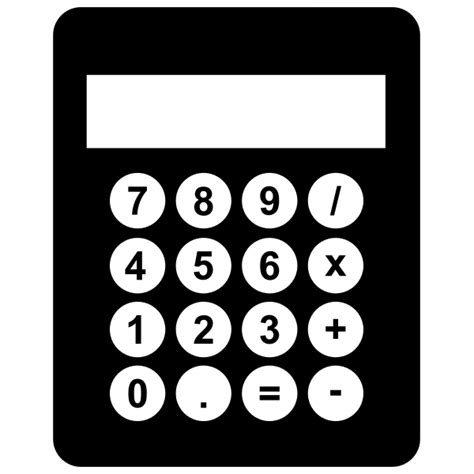 Calculator Clipart Black And White