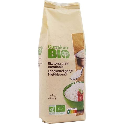 Riz Bio Long Grain Incollable Carrefour Bio Le Paquet D Kg Prix