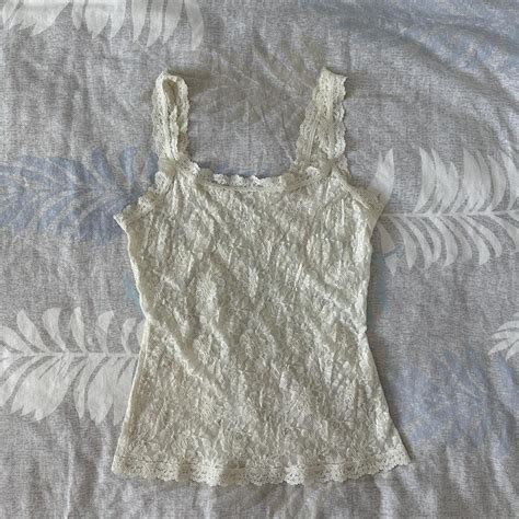 See Through Floral Cami Tagged Unif For Exposure Depop