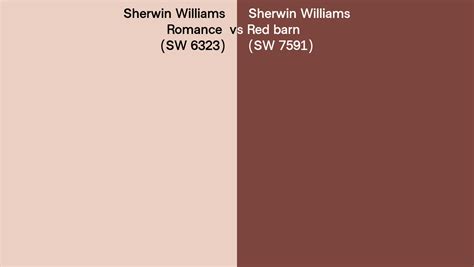 Sherwin Williams Romance Vs Red Barn Side By Side Comparison