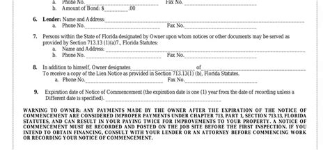 Fl Notice Commencement Fill Out Printable PDF Forms Online