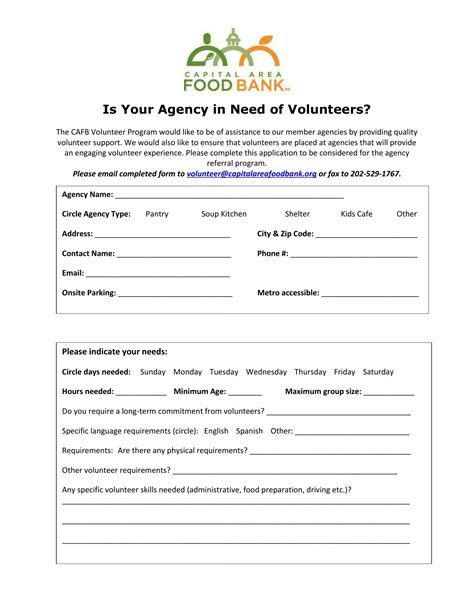 Food Bank Application Form ≡ Fill Out Printable PDF Forms Online