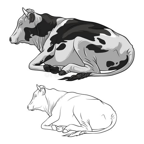 Lying Cow Stock Illustrations – 367 Lying Cow Stock Illustrations ...