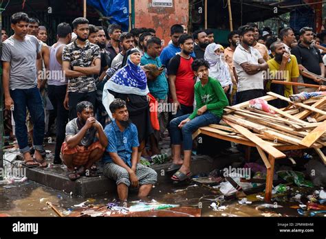 People Gather At Dhaka S New Super Market After A Horrendous Fire Guts