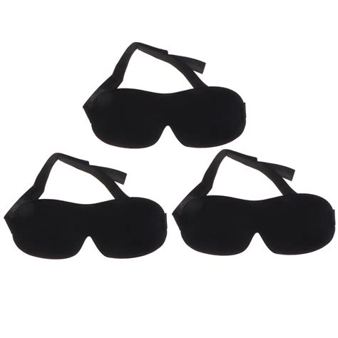 sleep mask 3pcs Black 3D Eye Masks Sleep Mask Lightweight Comfortable ...