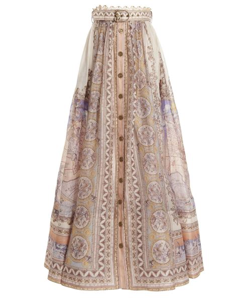 Zimmermann High Tide Maxi Skirt In Natural Lyst