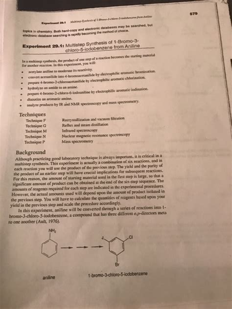 Solved Part C Synthesis Of 4 Bromo 2 Chloroacetanilide Rom Chegg