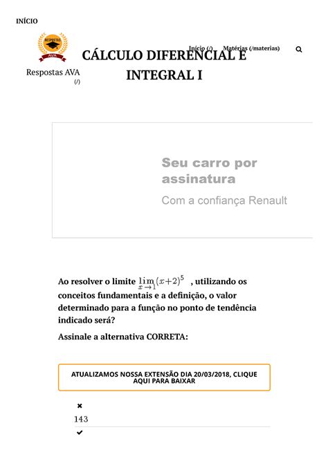 Cálculo Diferencial E Integral I ACQF 44 CÁLCULO DIFERENCIAL E