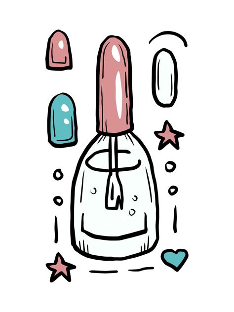 nail polish sketch art  vector art  vecteezy