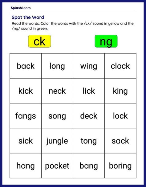 St Grade Ela Consonant Digraphs Worksheets Free Printable