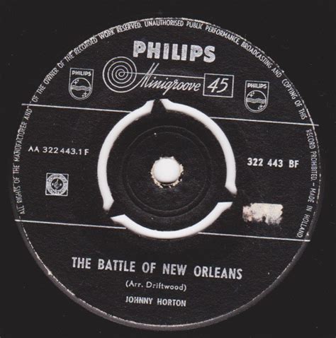 Johnny Horton - The Battle Of New Orleans (1959, Vinyl) | Discogs