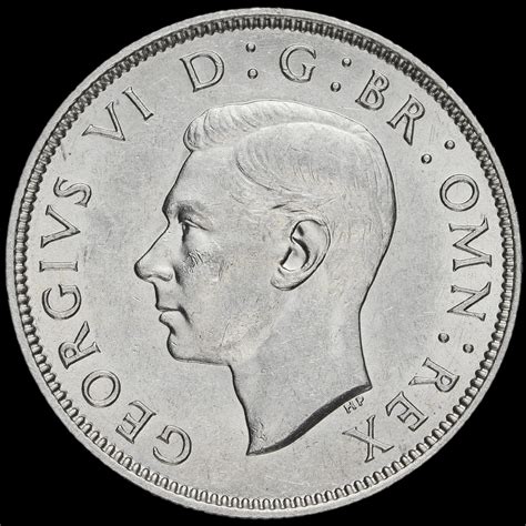 George Vi Silver Two Shilling Coin Florin Ef