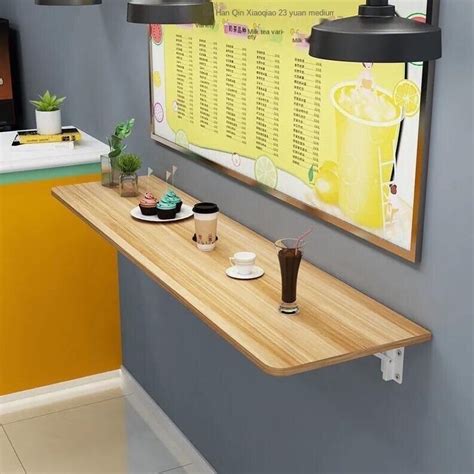 Ready Stock 4ft Foldable Hanging Bar Table Mounted Wall Table Simple