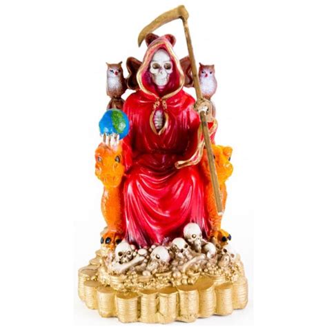 Imagen Santa Muerte Sobre Trono Imperial Pata De Gallo Botanica El