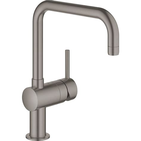 Grohe Minta Brushed Hard Graphite Single Lever Kitchen Sink Mixer Tap