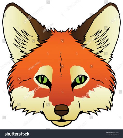 An Ink Drawing Of A Fox'S Face. Raster. Stock Photo 87602182 : Shutterstock