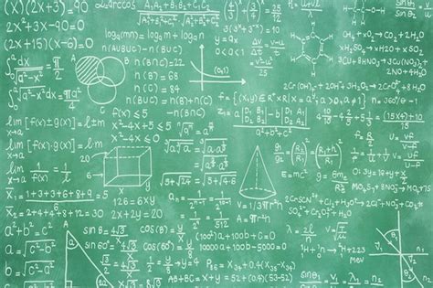 Premium Photo Green Blackboard With Math Formula Or Education Background