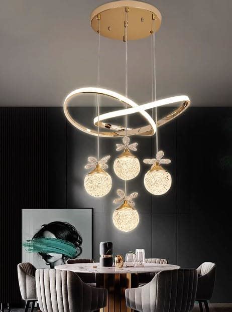 Buy Citra Led Golden Light Curvy Pendant Chandelier Light Warm