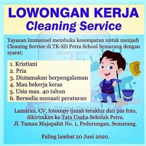 Lowongan Kerja Cleaning Service Semarang AtmaGo