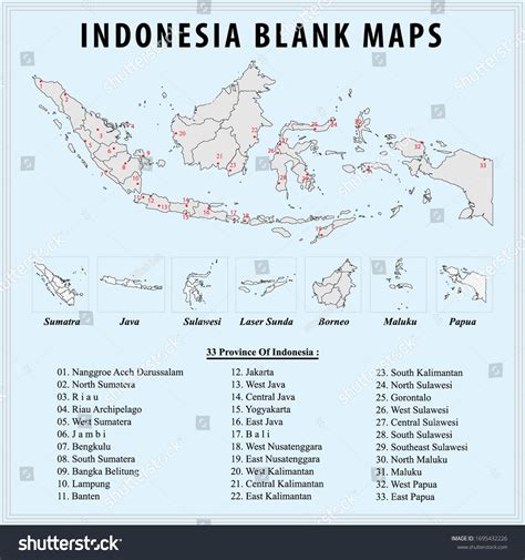 Blank Map Indonesia Indonesia Outline Map Stock Vector (Royalty Free ...